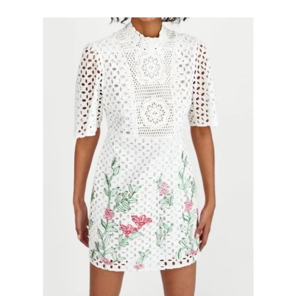 Zara White and Pink Sheath Dress - Picture 6 of 6